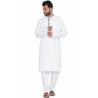Designer kurta-Pyjama set- White